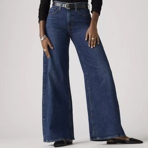 Levi's Dark Blue Wide Leg Jeans